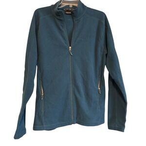 Marmot Womens Basic Jacket Sz Medium Blue Fleece Mock Neck Full Zip Outdoor